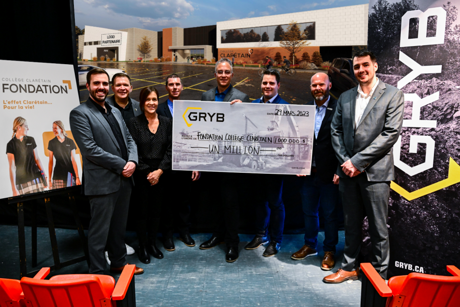 L’effet Clarétain… Pour la vie!  Une campagne majeure et un don de 1 M$ de la part de GRYB