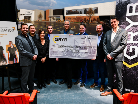 L’effet Clarétain… Pour la vie!  Une campagne majeure et un don de 1 M$ de la part de GRYB